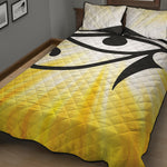 Eye Of Horus Symbol Print Quilt Bed Set