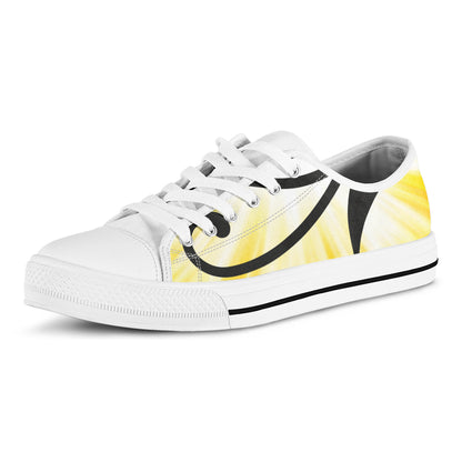 Eye Of Horus Symbol Print White Low Top Shoes