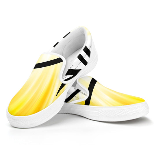 Eye Of Horus Symbol Print White Slip On Shoes