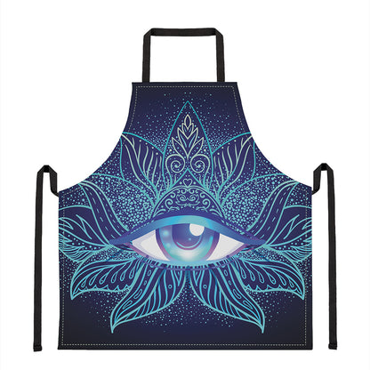 Eye of Providence Flower Print Apron