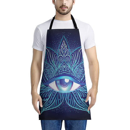 Eye of Providence Flower Print Apron