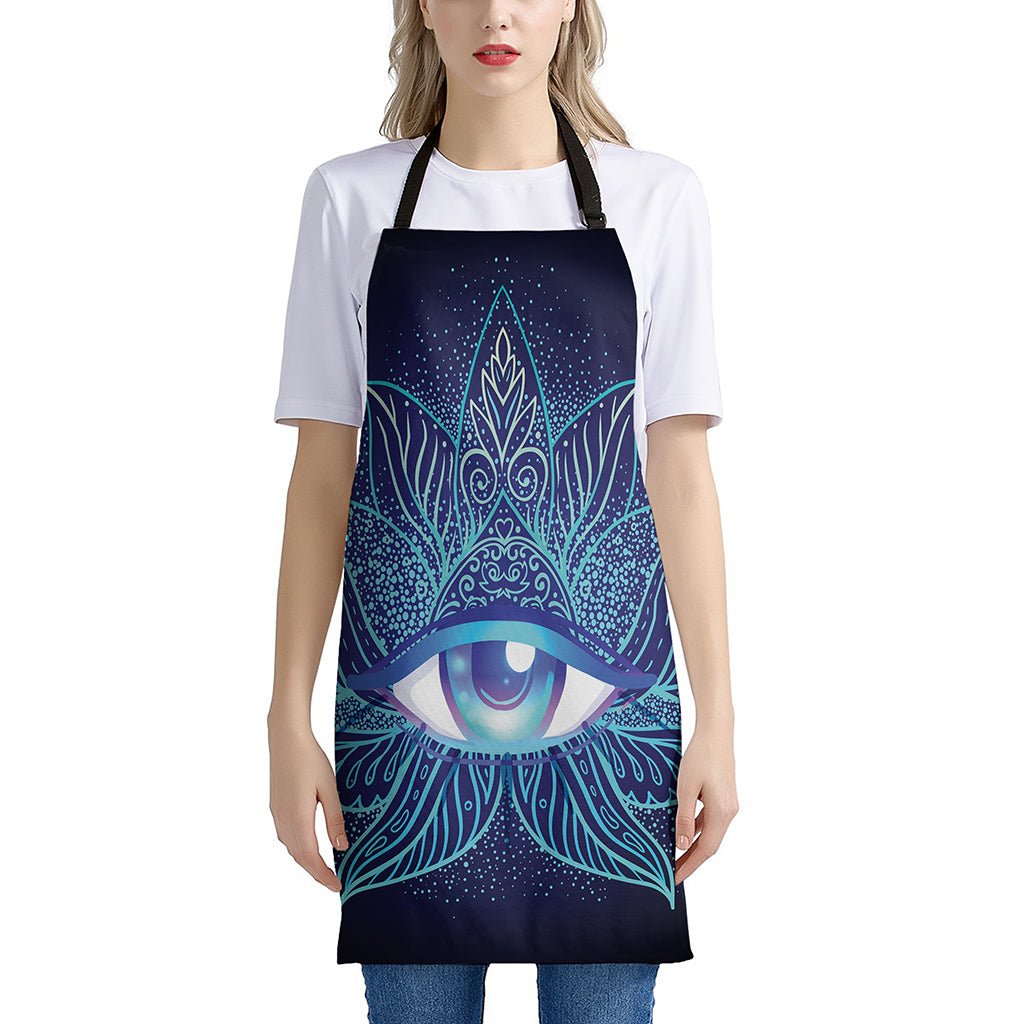 Eye of Providence Flower Print Apron