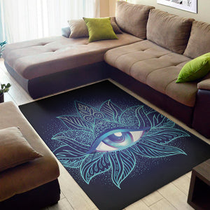 Eye of Providence Flower Print Area Rug