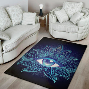 Eye of Providence Flower Print Area Rug