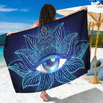 Eye of Providence Flower Print Beach Sarong Wrap