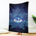 Eye of Providence Flower Print Blanket