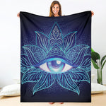 Eye of Providence Flower Print Blanket