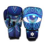 Eye of Providence Flower Print Boxing Gloves