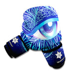 Eye of Providence Flower Print Boxing Gloves