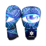 Eye of Providence Flower Print Boxing Gloves