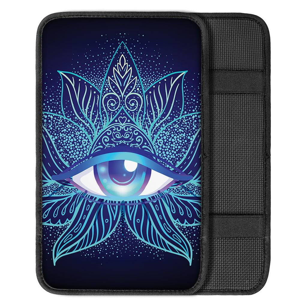 Eye of Providence Flower Print Car Center Console Cover