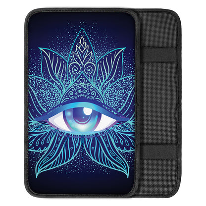 Eye of Providence Flower Print Car Center Console Cover