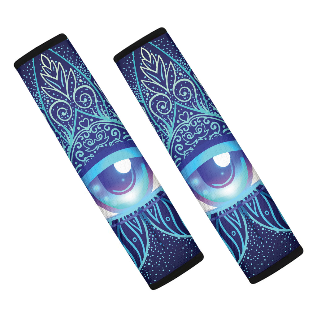 Eye of Providence Flower Print Car Seat Belt Covers