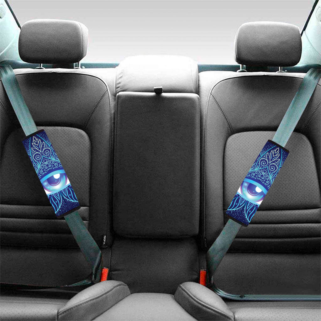 Eye of Providence Flower Print Car Seat Belt Covers