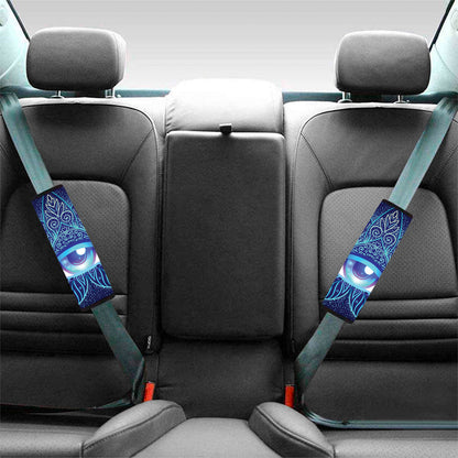 Eye of Providence Flower Print Car Seat Belt Covers