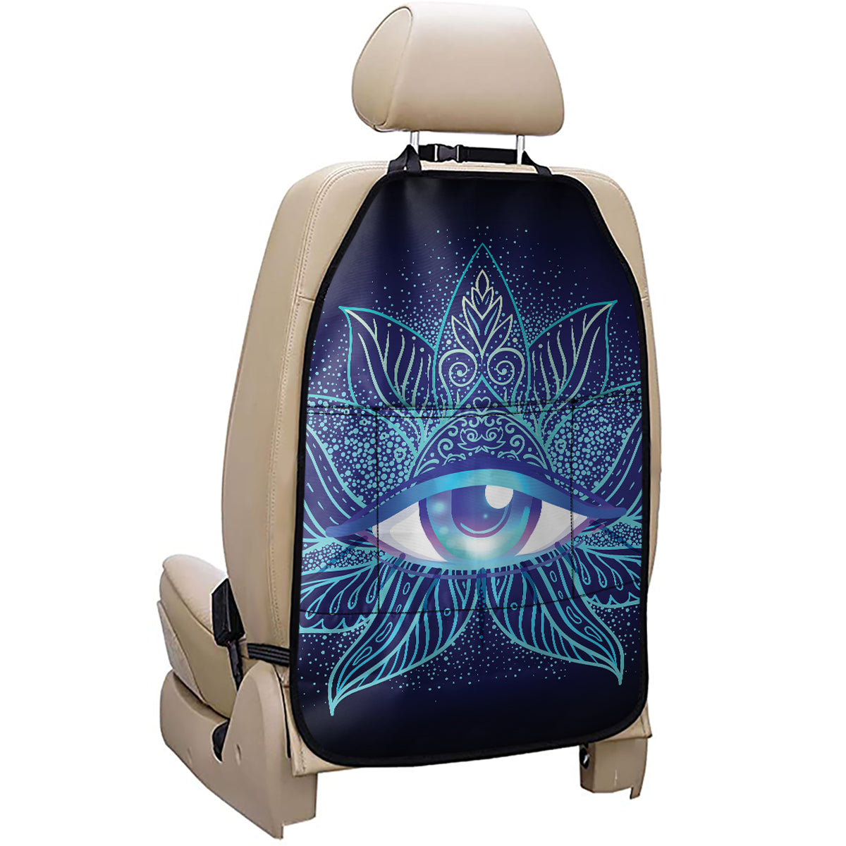 Eye of Providence Flower Print Car Seat Organizers