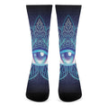 Eye of Providence Flower Print Crew Socks