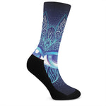 Eye of Providence Flower Print Crew Socks