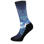 Eye of Providence Flower Print Crew Socks