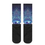 Eye of Providence Flower Print Crew Socks