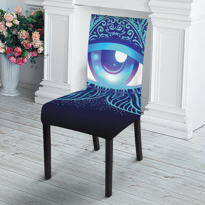 Eye of Providence Flower Print Dining Chair Slipcover
