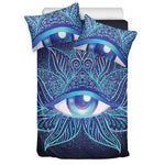 Eye of Providence Flower Print Duvet Cover Bedding Set