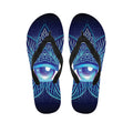 Eye of Providence Flower Print Flip Flops