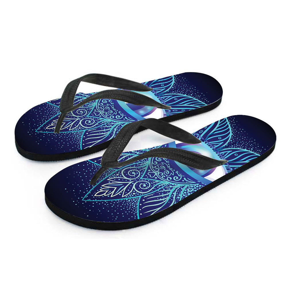 Eye of Providence Flower Print Flip Flops