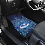 Eye of Providence Flower Print Front and Back Car Floor Mats