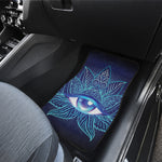 Eye of Providence Flower Print Front and Back Car Floor Mats