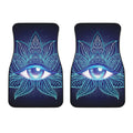 Eye of Providence Flower Print Front Car Floor Mats