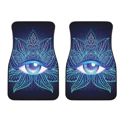 Eye of Providence Flower Print Front Car Floor Mats