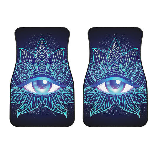 Eye of Providence Flower Print Front Car Floor Mats