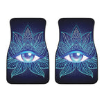 Eye of Providence Flower Print Front Car Floor Mats