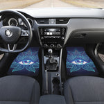 Eye of Providence Flower Print Front Car Floor Mats