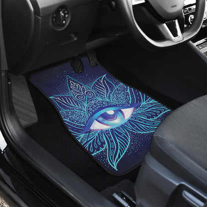 Eye of Providence Flower Print Front Car Floor Mats