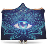 Eye of Providence Flower Print Hooded Blanket