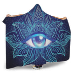 Eye of Providence Flower Print Hooded Blanket