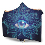 Eye of Providence Flower Print Hooded Blanket
