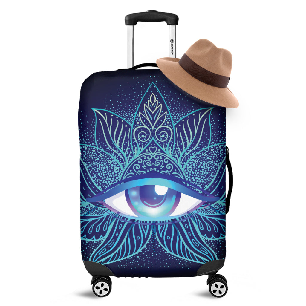 Eye of Providence Flower Print Luggage Cover