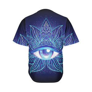 Eye of Providence Flower Print Men's Baseball Jersey