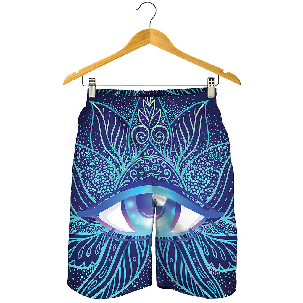 Eye of Providence Flower Print Men's Shorts
