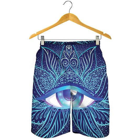 Eye of Providence Flower Print Men's Shorts