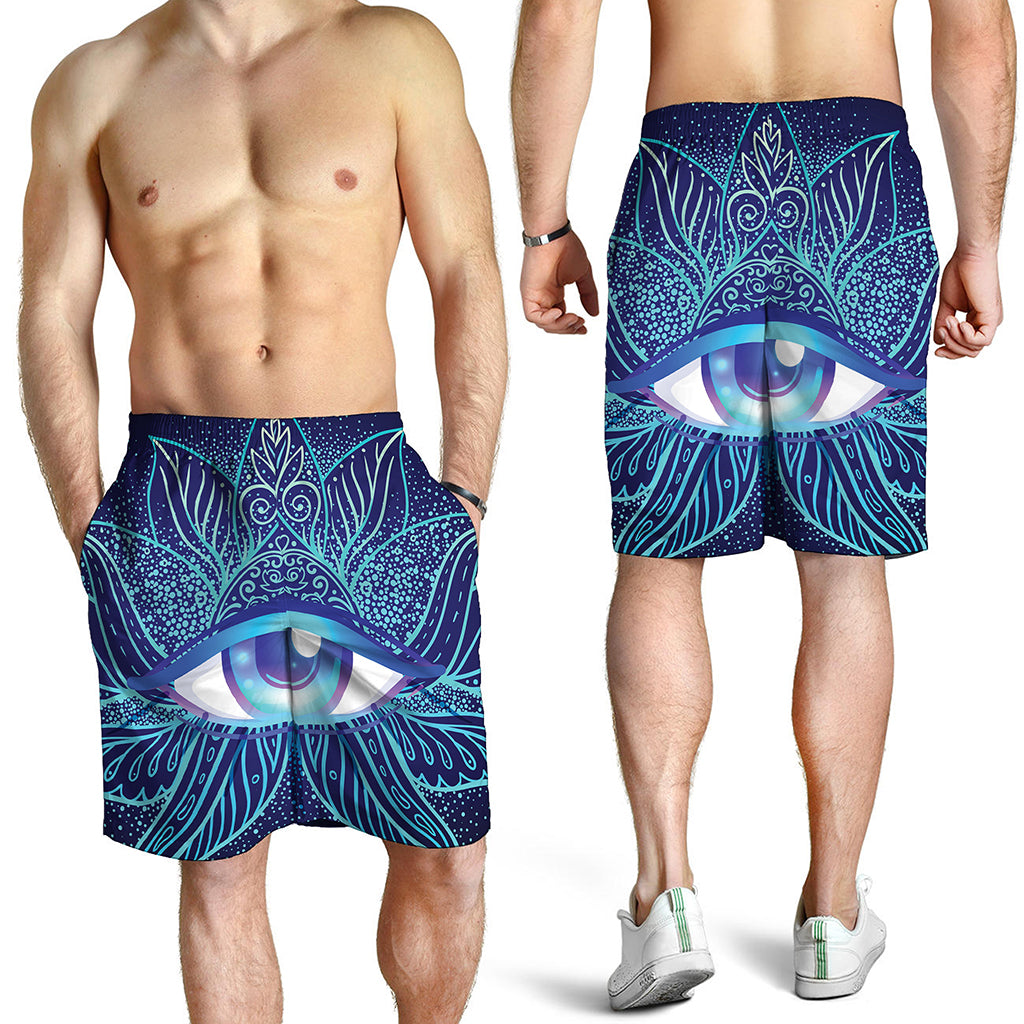Eye of Providence Flower Print Men's Shorts
