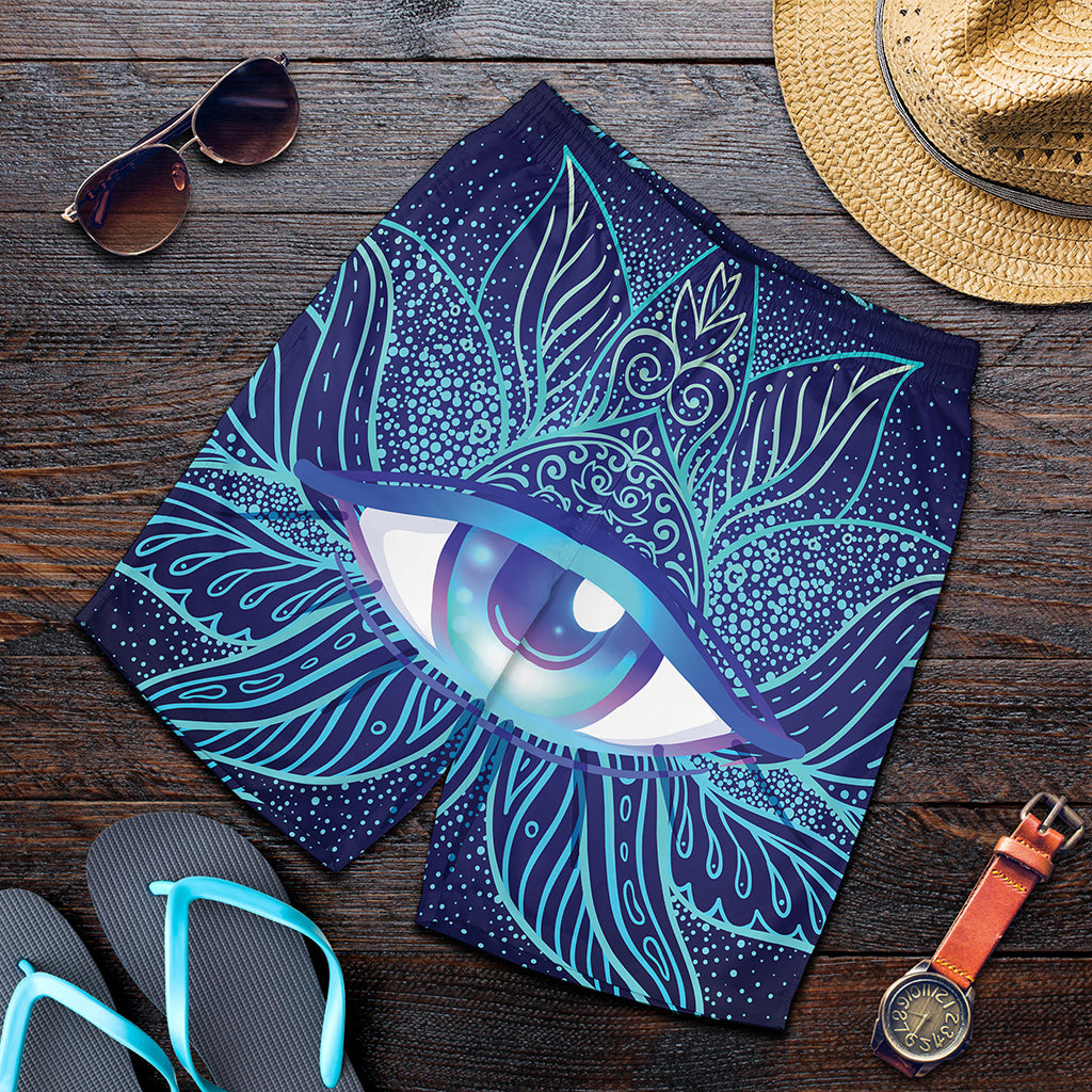 Eye of Providence Flower Print Men's Shorts