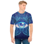 Eye of Providence Flower Print Men's T-Shirt