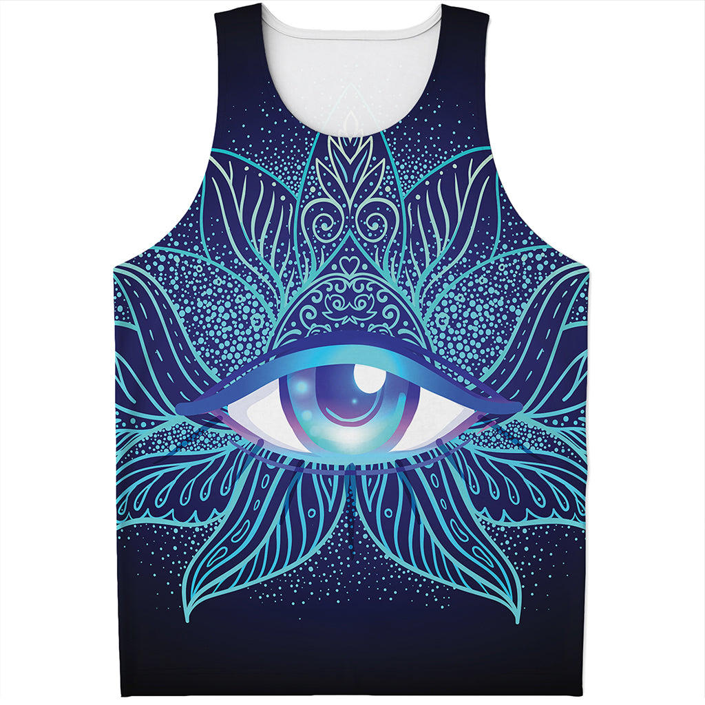 Eye of Providence Flower Print Men's Tank Top