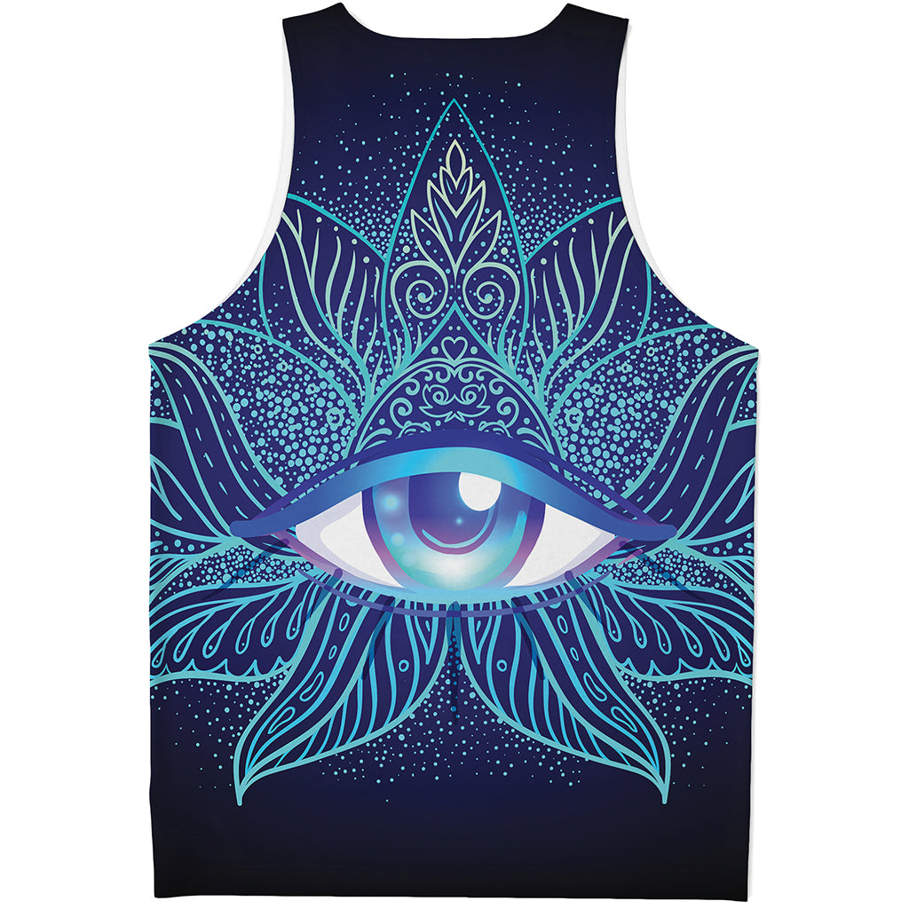 Eye of Providence Flower Print Men's Tank Top