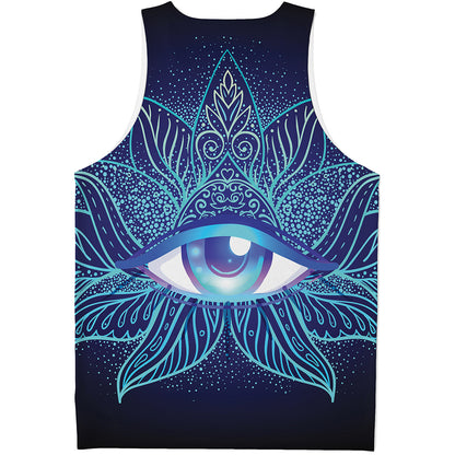Eye of Providence Flower Print Men's Tank Top