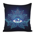 Eye of Providence Flower Print Pillow Cover